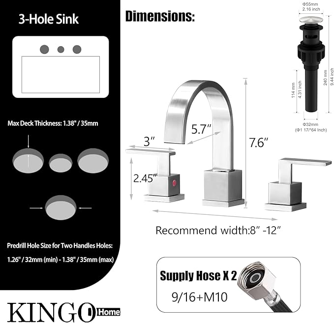 Brushed Nickel Bathroom Faucet