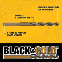 Drill Bit Set, 3-Flats Shank