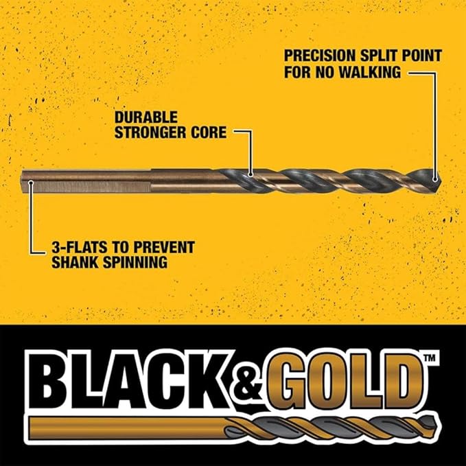Drill Bit Set, 3-Flats Shank