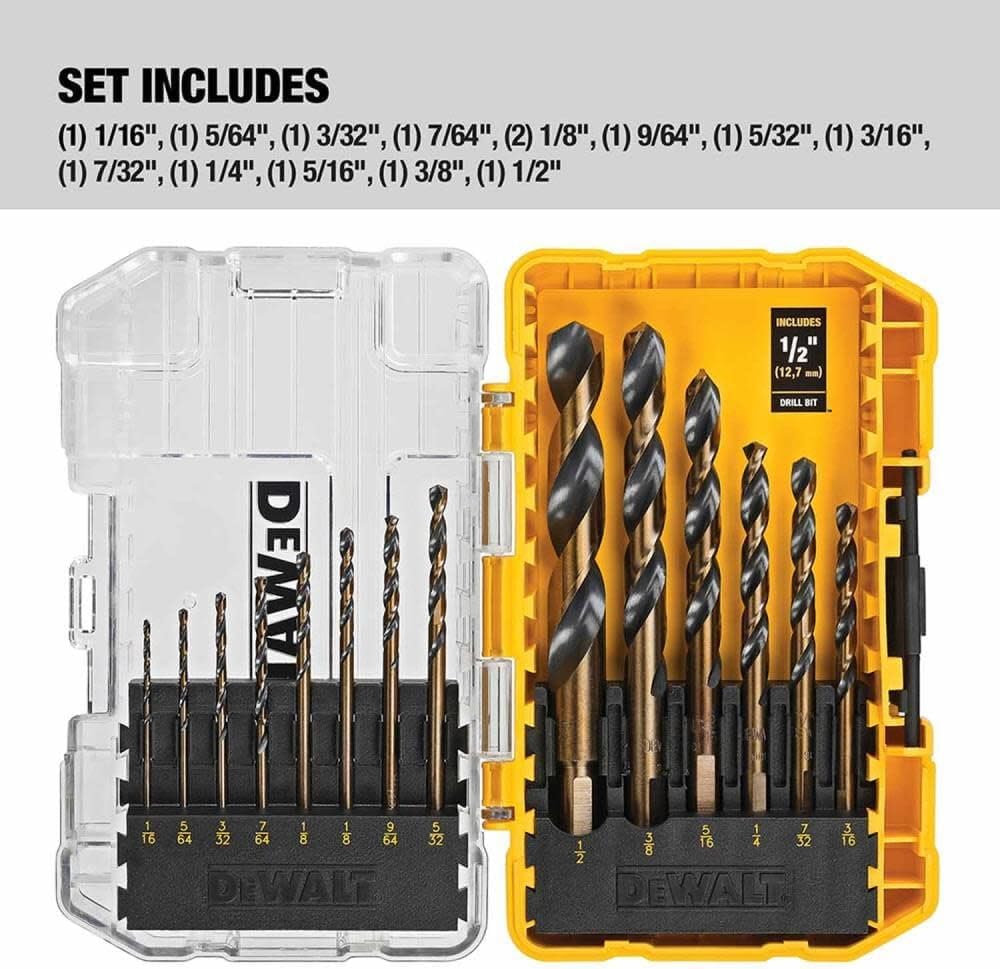 Drill Bit Set, 3-Flats Shank
