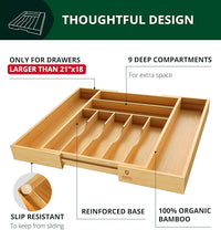 ROYAL CRAFT WOOD Luxury Bamboo Kitchen Drawer Organizer