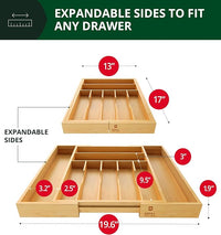 ROYAL CRAFT WOOD Luxury Bamboo Kitchen Drawer Organizer