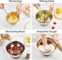 YIHONG 7 Piece Metal Mixing Bowls with Lids for Kitchen
