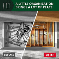 ROYAL CRAFT WOOD Luxury Bamboo Kitchen Drawer Organizer