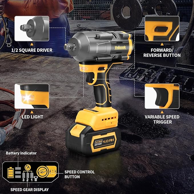 Cordless Impact Wrench 1/2 inch