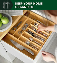 ROYAL CRAFT WOOD Luxury Bamboo Kitchen Drawer Organizer
